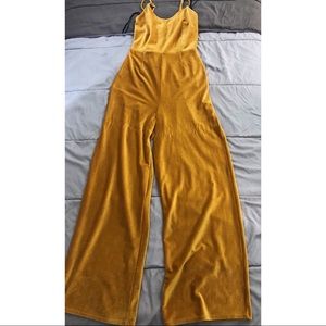 FOREVER 21 | Mustard velvet jumpsuit.